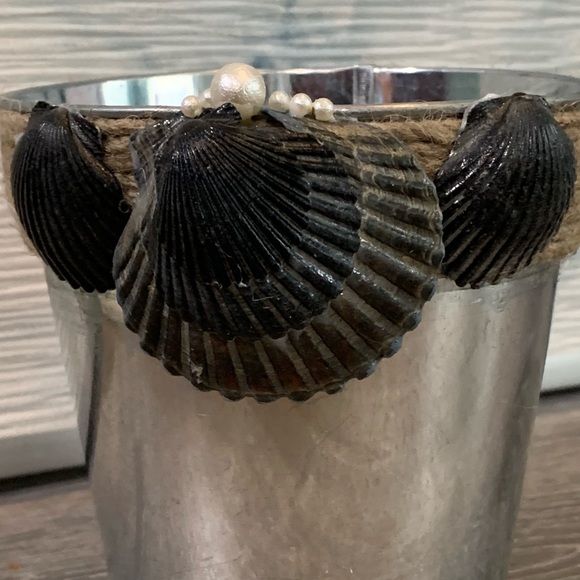 Shabby Chic Boho Shell Decor - Utensil Holder, Ice Bucket, or Vase - Picture 6 of 6
